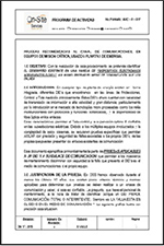 P-017  Pruebas de Comunicacion en Equipos Criticos  Diciembre / 2015